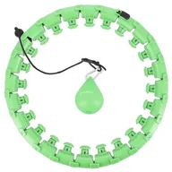 Pozostały sprzęt i akcesoria do ćwiczeń - HHW01 HULA HOP GREEN Z WYPUSTKAMI I OBCIĄŻNIKIEM HMS - miniaturka - grafika 1