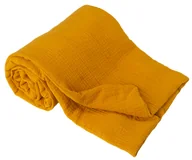 Koce i narzuty dla dzieci - BabyMatex, kocyk muślinowy Muslin, 75 cm x 100 cm, musztardowy - miniaturka - grafika 1