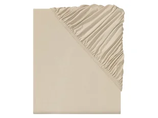 LIVARNO home Prześcieradło z dżerseju z gumką, 140-160 x 200 cm (Beżowy) - Prześcieradła - miniaturka - grafika 1
