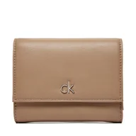 Portfele - Mały Portfel Damski Calvin Klein Ck Daily Medium Trifold_Pbl K60K612851 Beżowy - miniaturka - grafika 1