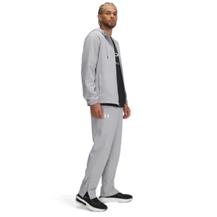 Męskie spodnie casual tkaninowe Under Armour UA Rival Woven Windbreaker Pant - szare - Spodnie męskie - miniaturka - grafika 1