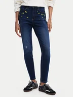 Spodnie damskie - Desigual Jeansy Akira 24WWDD24 Granatowy Skinny Fit - miniaturka - grafika 1