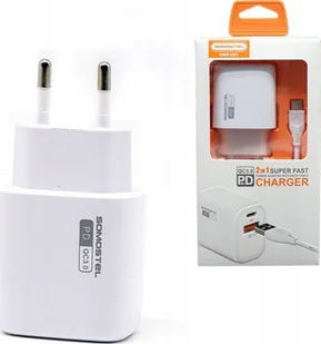 Ładowarka Vega ŁADOWARKA SIECIOWA 3A 18W + KABEL TYP-C BIAŁA SOMOSTEL POWER DELIVERY QC3.0  SMS-Q01 PD+USB> - Ładowarki do telefonów - miniaturka - grafika 1