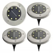 Lampy ogrodowe - LVT Lampa LED solarna 8xSMD wbijana ogrodowa - 4 szt. 7126 - miniaturka - grafika 1