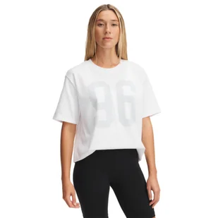 Damski t-shirt z nadrukiem Under Armour UA HWT OS 96 SS - biały - Koszulki i topy damskie - miniaturka - grafika 1