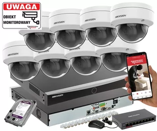 Monitoring wewnętrzny 8 kamer Hikviision DS-2CD2143G2-I 4mpx Analityka Filtrowanie Acusense + Switch PoE - Zestawy do monitoringu - miniaturka - grafika 1