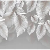 Fototapety - FOTOTAPETA LIŚCIE SZARY BETON ABSTRAKCJA NA ŚCIANĘ SYPIALNIA SALON 250x175 - miniaturka - grafika 1