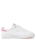 Buty dla dziewczynek - Pepe Jeans Tenisówki Kenton Basic Girl PGS30549 Biały - miniaturka - grafika 1