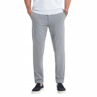 Spodnie męskie - Eleganckie męskie spodnie chino klasyczny krój j.szare V1 OM-PACP-0191 M - miniaturka - grafika 1