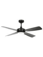 Wentylatory sufitowe - Energooszczędny wentylator sufitowy z oświetleniem LED i pilotem Slipstream Black 107 cm - miniaturka - grafika 1