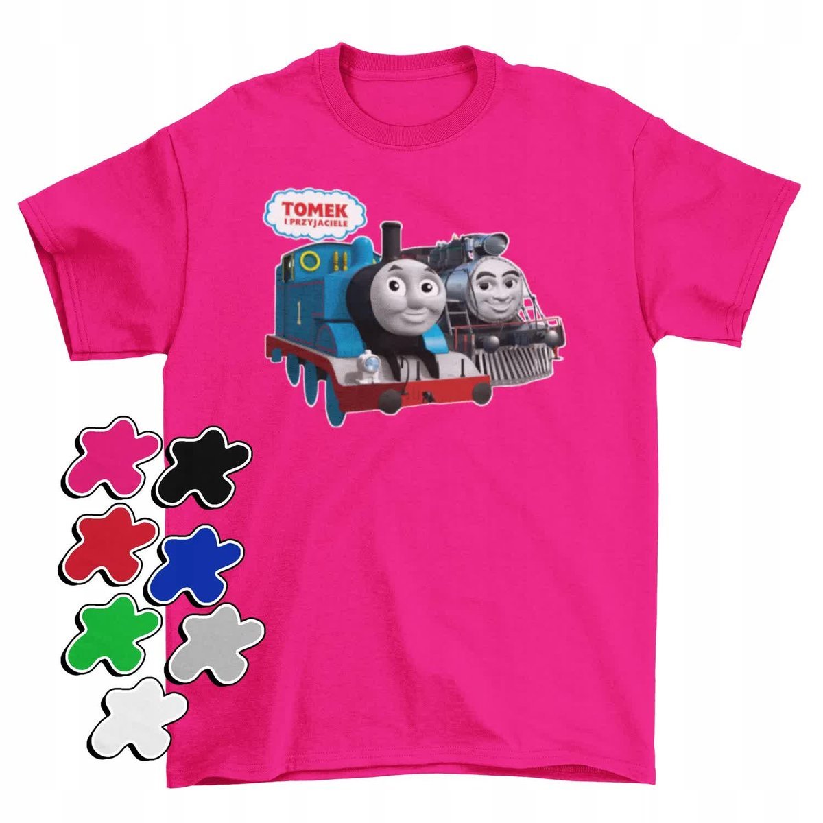 Koszulka T-Shirt Dziecięca Z Nadrukiem Tomek I Przyjaciele -L 146-152