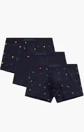 Majtki damskie - 3-pack bokserki męskie 3MH-050-GRA/GRA/GRA, Kolor granatowy-wzór, Rozmiar 2XL, ATLANTIC - Primodo.com - miniaturka - grafika 1