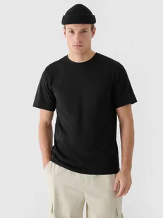 Męski t-shirt basic Outhorn OTHWAW24TTSHM2437 - czarny - Koszulki męskie - miniaturka - grafika 1