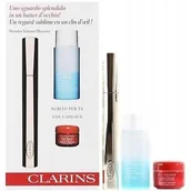 Palety i zestawy do makijażu - Clarins Wonder Volume Mascara tusz do rzęs 7ml + tonik do demakijażu 30ml + instant smooth perfecting touch krem 4ml - miniaturka - grafika 1
