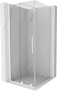 Kabiny prysznicowe - Mexen Velar kabina prysznicowa rozsuwana 100x100 cm, transparent, biała - 871-100-100-01-20 - miniaturka - grafika 1