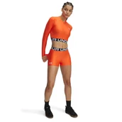 Spodenki damskie - Damskie legginsy krótkie treningowe Under Armour UA Hg Authentics Shorty - pomarańczowe - miniaturka - grafika 1