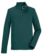 Moda i Uroda OUTLET - Killtec Chłopięca koszulka funkcyjna ze stójką i zamkiem błyskawicznym KSW 185 BYS LS SHRT, Petrol, 128, 40868-000 - miniaturka - grafika 1