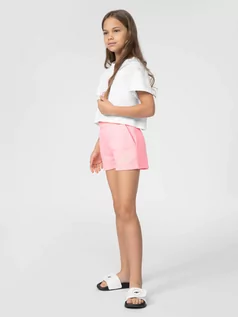 Spodnie i spodenki dla dziewczynek - Spodenki dresowe dziewczęce - 4F - grafika 1