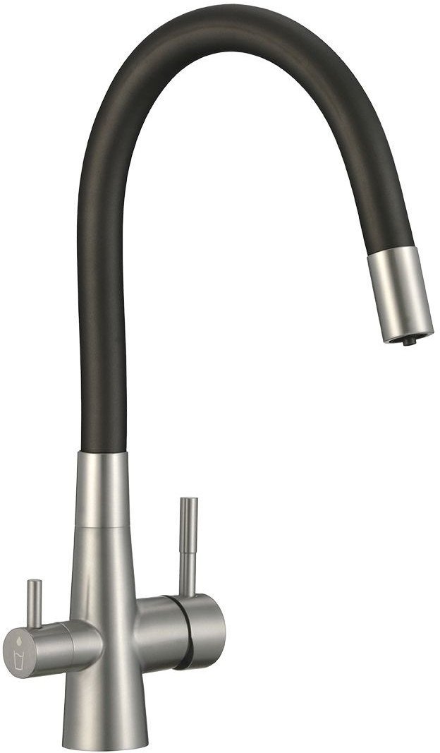 LAVEO Riveco - bateria zlewozmywakowa stojąca z elastyczną wylewką i systemem do filtrowania wody