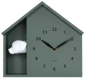 Zegary - Zegar Karlsson KA6097GR zielony szczekanie psa 27x25 cm . - miniaturka - grafika 1