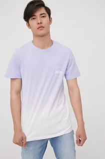 Koszulki męskie - Jack & Jones t-shirt bawełniany kolor fioletowy wzorzysty - grafika 1