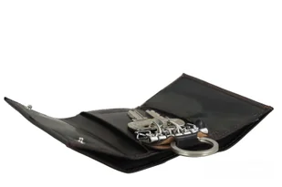 Etui skórzane na klucze / portfel - Brązowe ciemne - Etui na klucze - miniaturka - grafika 7