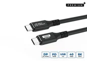 Kable komputerowe i do monitorów - Microconnect USB4CC015 kabel USB USB4 Gen 3x2 0,15 m USB C Czarny - miniaturka - grafika 1