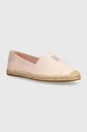 Espadryle damskie - Tommy Hilfiger espadryle EMBROIDERED FLAT ESPADRILLE kolor różowy FW0FW07721 - miniaturka - grafika 1