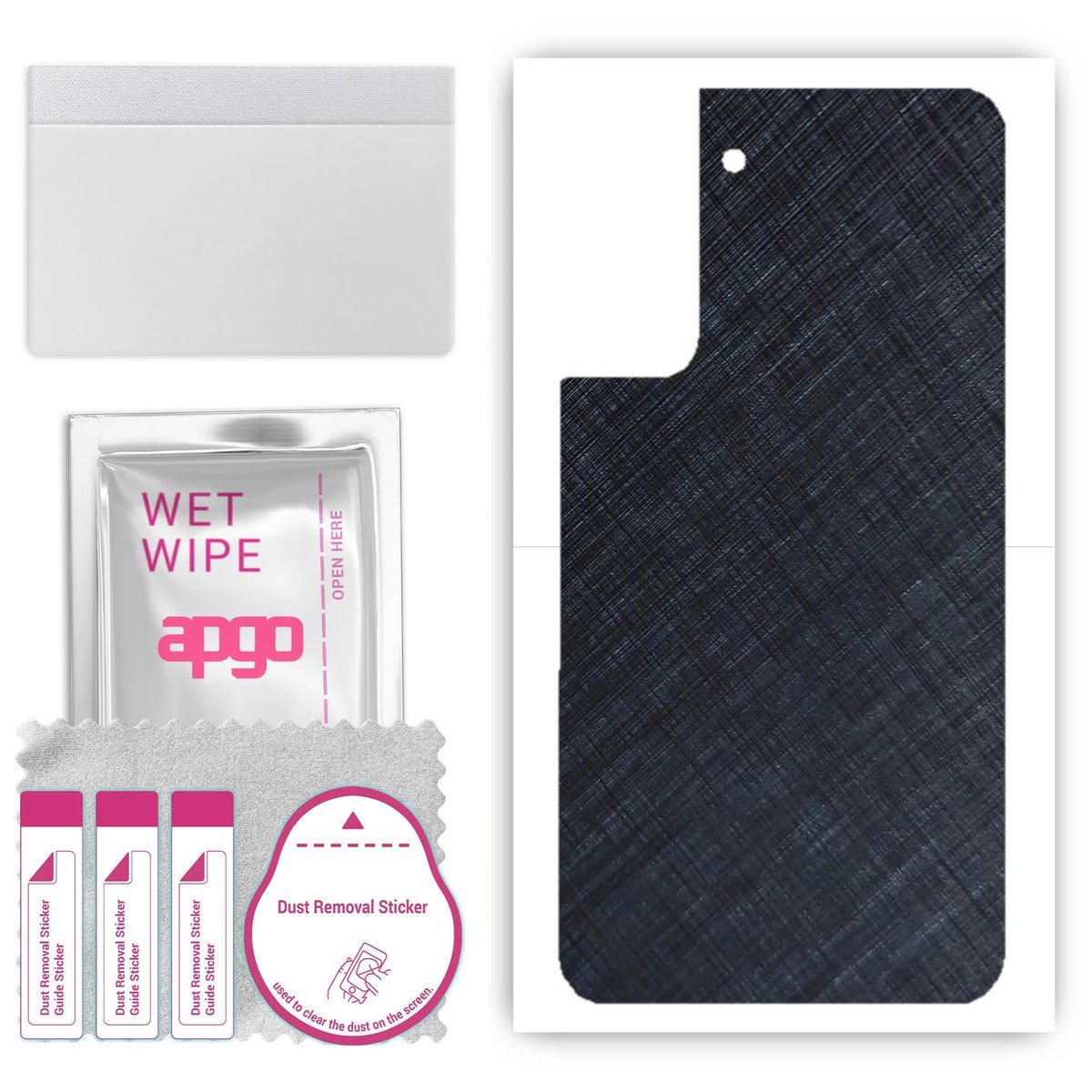 Folia naklejka skórka strukturalna na TYŁ do Samsung Galaxy S21 FE 5G - Tytan Niebieski - apgo SKINS