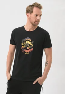 Czarny t-shirt T-SUNSET - Koszulki męskie - miniaturka - grafika 1