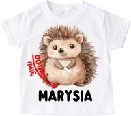 Koszulki dla dziewczynek - Koszulka z jeżem i mieniem na Dzień Jeża - wzór jeżyk31 - miniaturka - grafika 1