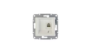 Schneider Electric Schneider Sedna biały gniazdo telefoniczne 1 SDN4101121 - Gniazdka elektryczne - miniaturka - grafika 1