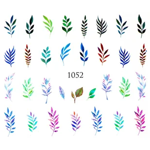 Naklejki wodne na paznokcie LIŚCIE - nr 1052 - Sztuczne paznokcie i akcesoria - miniaturka - grafika 2