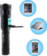Latarki - Latarka Taktyczna Latarka Led Cree Xml-T6 Zoom Z Powerbank - miniaturka - grafika 1