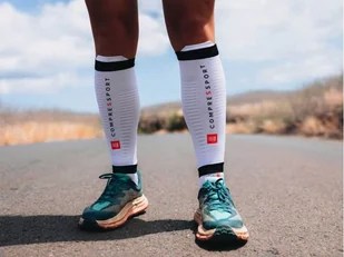 COMPRESSPORT Opaski kompresyjne na łydki R2V3 white - Pozostały sprzęt i akcesoria do ćwiczeń - miniaturka - grafika 5