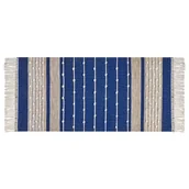 Dywany - Dywan bawełniany 80 x 150 cm niebieski z beżowym KONDHALI - miniaturka - grafika 1