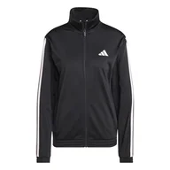 Koszulki i topy damskie - adidas dames TRICOT 3-STRIPES TRACKTOP, black/clear pink, S - miniaturka - grafika 1