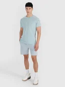 Spodenki męskie - 4F Spodenki treningowe szybkoschnące męskie 4F x Robert Lewandowski - turkusowe L - miniaturka - grafika 1