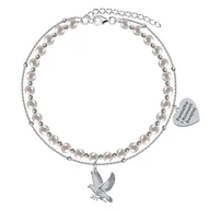 Biżuteria dla dzieci - I KOMUNIA ŚWIĘTA Bransoletka z Gołębiem srebro - miniaturka - grafika 1