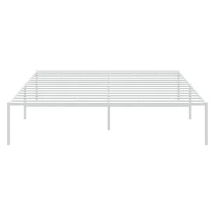 Metalowa rama łóżka, biała, 160x200 cm Lumarko! - Łóżka - miniaturka - grafika 6