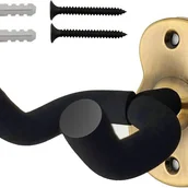 Zawiasy, okucia i inne akcesoria - Metalowy wieszak ścienny na gitarę, hak na gitarę z antypoślizgową gąbką ochronną, uchwyt na gitarę, brąz x1 szt. - miniaturka - grafika 1