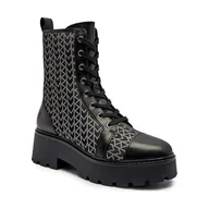 Botki damskie - Michael Kors Botki na platformie Blake z dodatkiem skóry - miniaturka - grafika 1