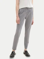 Spodnie damskie - Tom Tailor Spodnie materiałowe 1008375 Szary Loose Fit - miniaturka - grafika 1