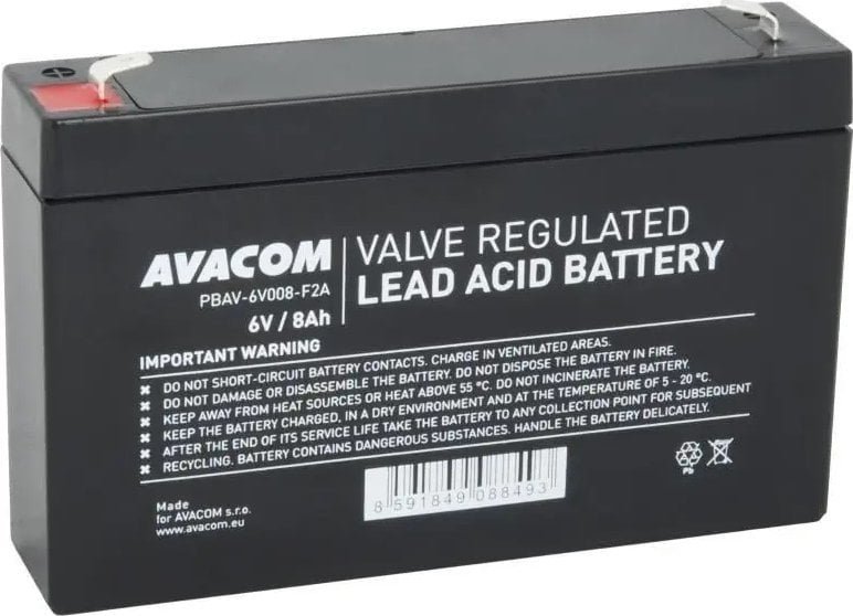 Avacom AVACOM baterie 6V 8Ah F2 PBAV-6V008-F2A