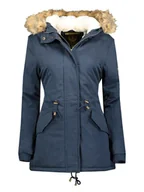 Kurtki damskie - Geographical Norway Parka "Ampuria" w kolorze granatowym - miniaturka - grafika 1
