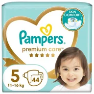 Pieluchy - Pampers Pieluchy jednorazowe Premium Care 5 Junior 11-18 kg 44 sztuki) - miniaturka - grafika 1