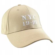 Czapki i chusty sportowe męskie - Czapka z Daszkiem Męska Damska Bejsbolówka Uniwersalna Regulowana Beżowa - miniaturka - grafika 1