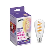 Systemy inteligentnych domów - WiZ Wi-Fi BLE ST64 E27 922-65 RGB CL 1PF/6 - miniaturka - grafika 1