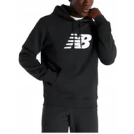 Bluzy sportowe męskie - Bluza na co dzień męska NEW BALANCE ciepła z kapturem - miniaturka - grafika 1