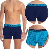 Majtki męskie - Bokserki Męskie Szorty 2 PARY Bawełniane LAMA - XL - miniaturka - grafika 1